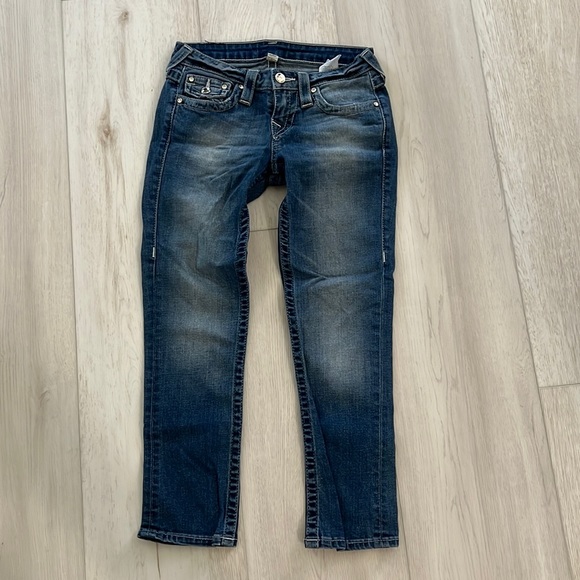 True Religion Denim - True Religion Embellished Jeans Capri 24